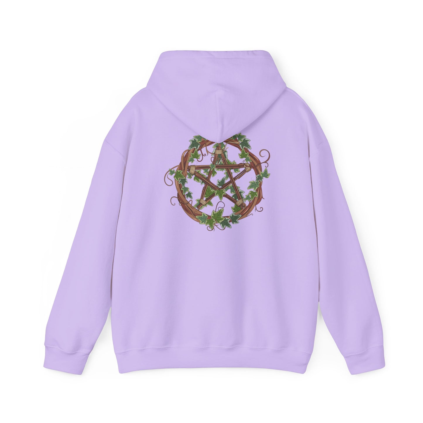 Unisex Heavy Blend™ Hooded Sweatshirt with Ivy-Covered Pentacle - Cozy Spiritual Apparel